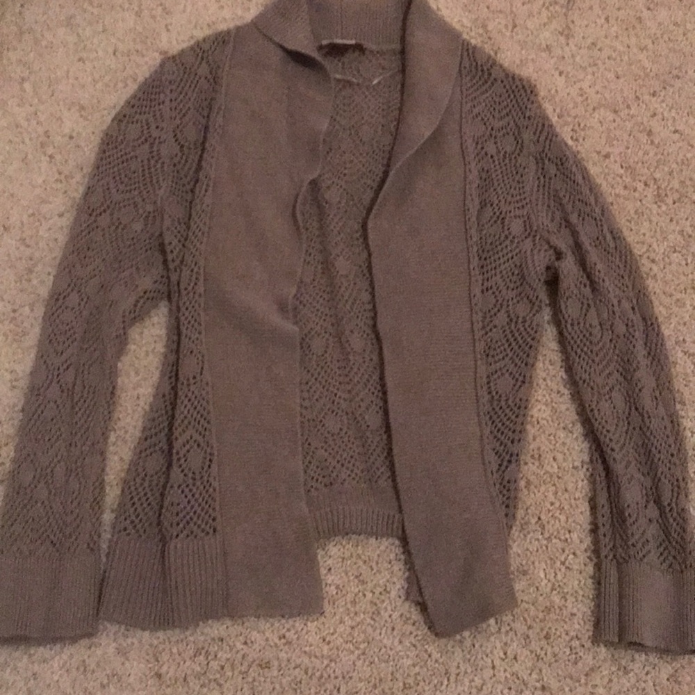 Knit long sleeve cardigan